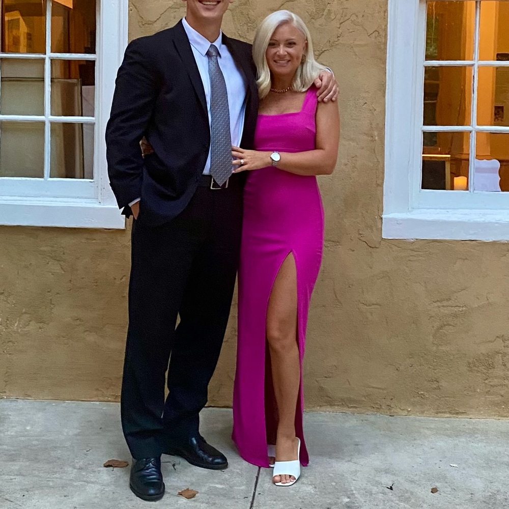 Missguided pink/purple maxi dress